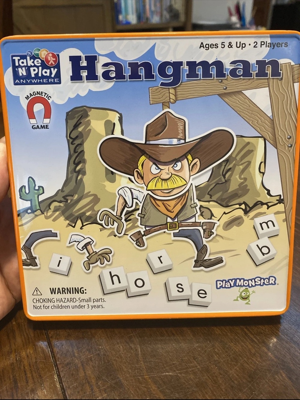 Take 'N Play Hangman Magnetic Word Game - Blue and Orange